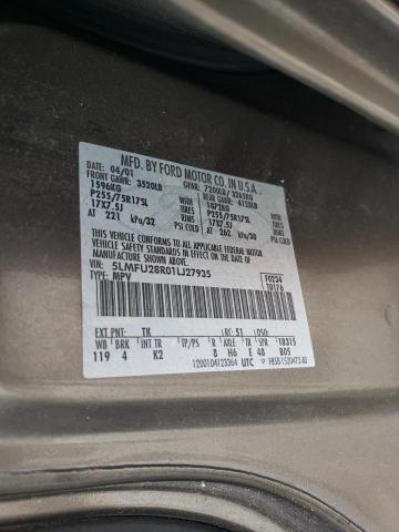 5LMFU28R01LJ27935 - 2001 LINCOLN NAVIGATOR თაფლისფერი ფოტო 13