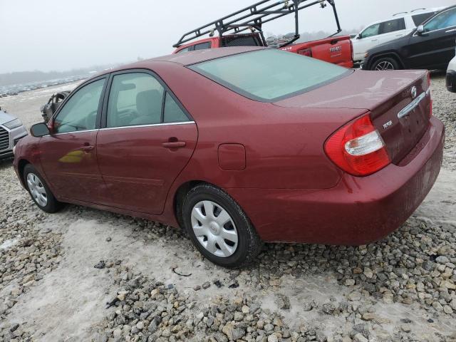 4T1BE32K82U099152 - 2002 TOYOTA CAMRY LE MAROON photo 2