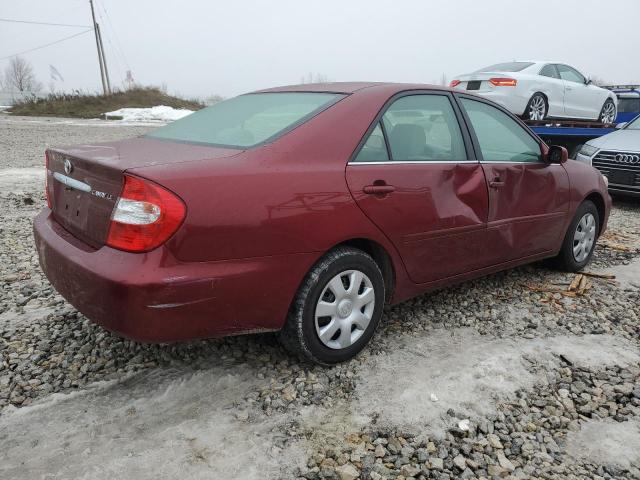 4T1BE32K82U099152 - 2002 TOYOTA CAMRY LE MAROON photo 3