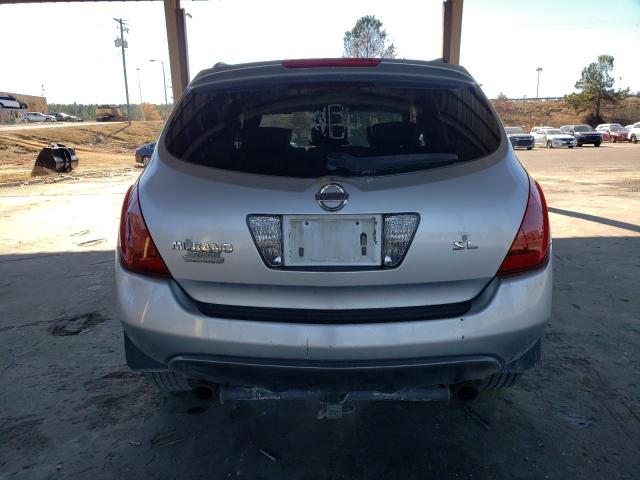 JN8AZ08TX4W222688 - 2004 NISSAN MURANO SL GRAY photo 6