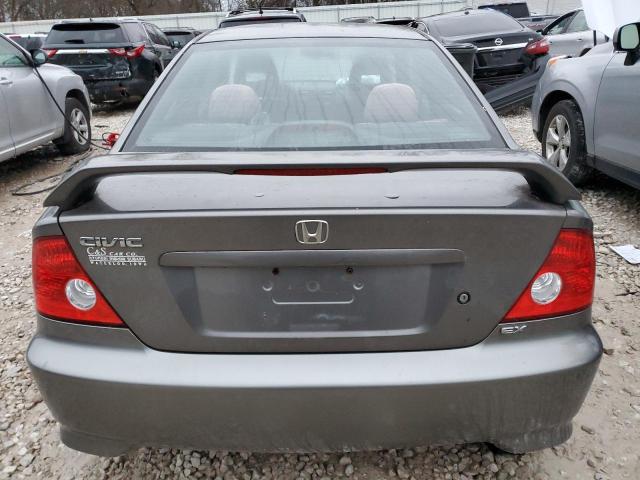 1HGEM22905L046842 - 2005 HONDA CIVIC EX GRAY photo 6