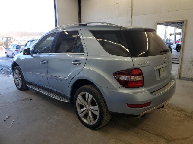4JGBB8GB7BA729405 - 2011 MERCEDES-BENZ ML 350 4MATIC BLUE photo 2