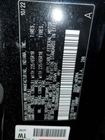 5TDGZRBH6NS596179 - 2022 TOYOTA HIGHLANDER XLE BLACK photo 14