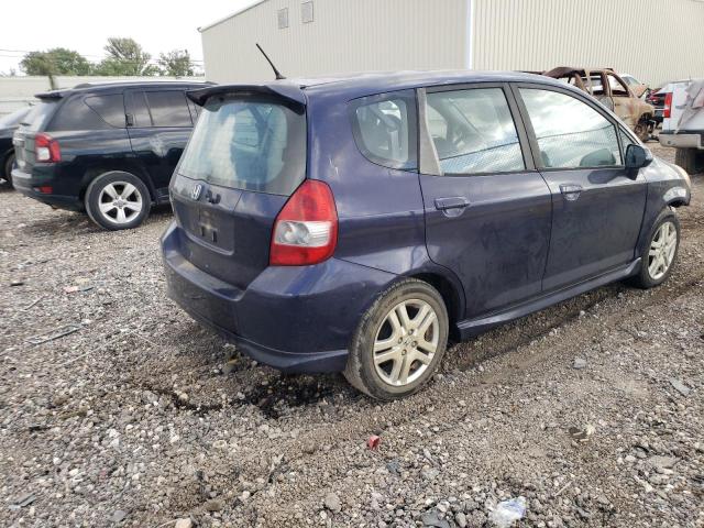 JHMGD38608S043278 - 2008 HONDA FIT SPORT BLUE photo 3