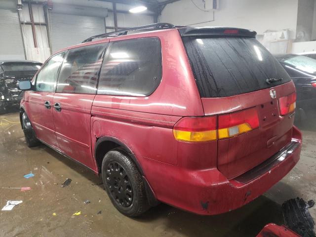 5FNRL18532B056619 - 2002 HONDA ODYSSEY LX RED photo 2