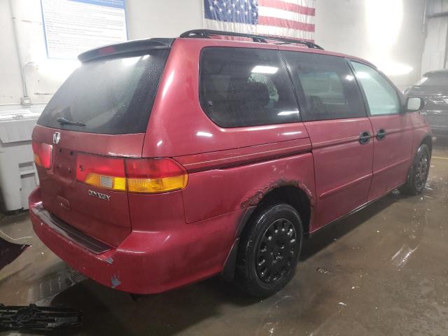 5FNRL18532B056619 - 2002 HONDA ODYSSEY LX RED photo 3