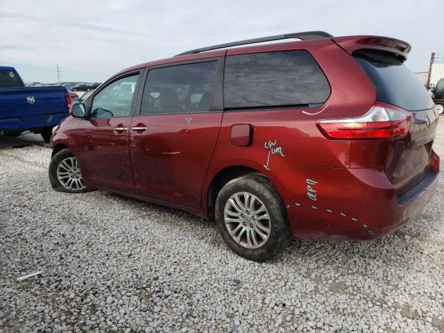 5TDYZ3DC6HS815097 - 2017 TOYOTA SIENNA XLE MAROON photo 2