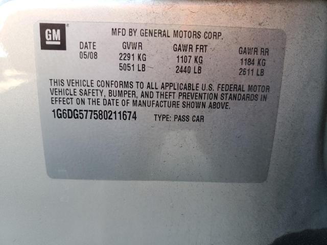 1G6DG577580211674 - 2008 CADILLAC CTS GOLD photo 12