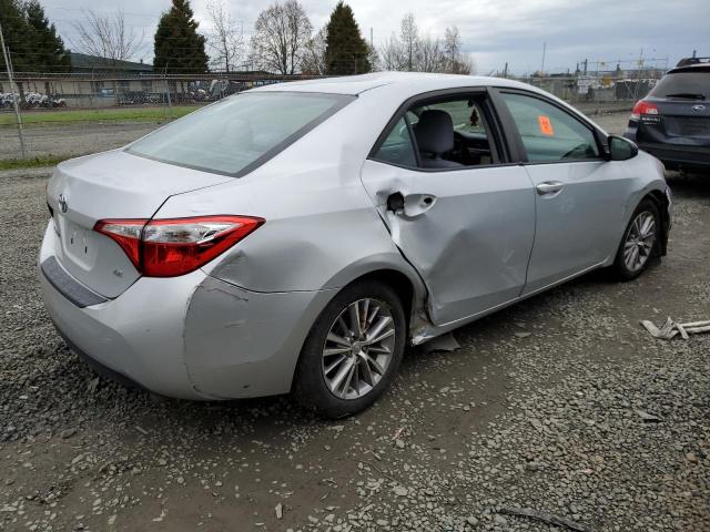 5YFBURHE1FP182503 - 2015 TOYOTA COROLLA L SILVER photo 3