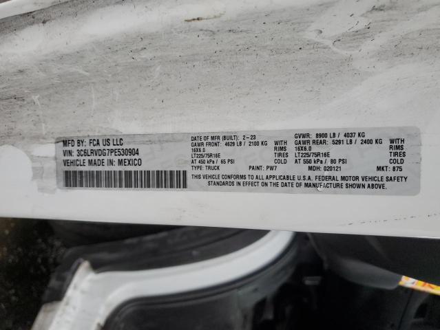3C6LRVDG7PE530904 - 2023 RAM PROMASTER 2500 HIGH Ақ фото 13