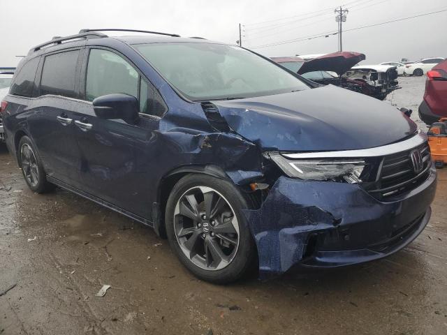 5FNRL6H90NB025946 - 2022 HONDA ODYSSEY ELITE BLUE photo 4