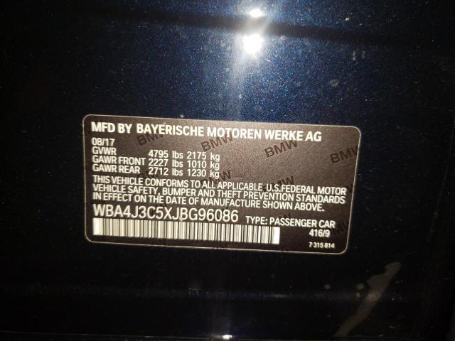 WBA4J3C5XJBG96086 - 2018 BMW 430XI GRAN COUPE 蓝色 照片 13