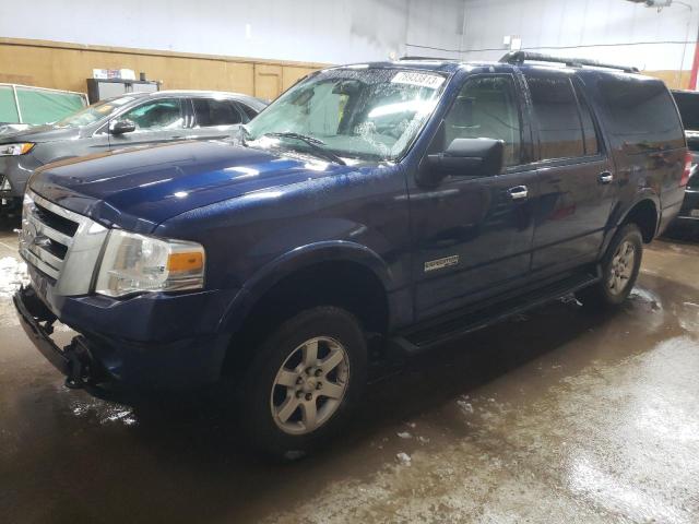 1FMFK16538LA74662 - 2008 FORD EXPEDITION EL XLT BLUE photo 1