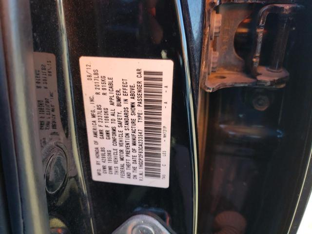 1HGCP2F63CA233547 - 2012 HONDA ACCORD SE BLACK photo 12