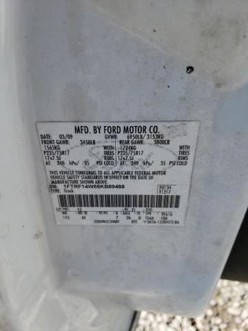 1FTRF14W69KB89488 - 2009 FORD F150 WHITE photo 12