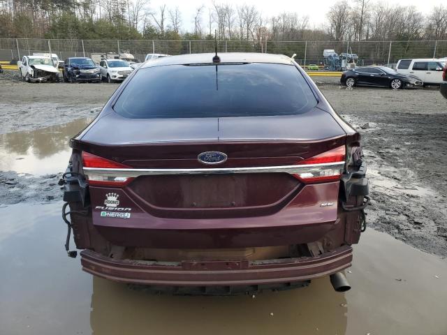 3FA6P0PU8HR173748 - 2017 FORD FUSION SE PHEV MAROON photo 6