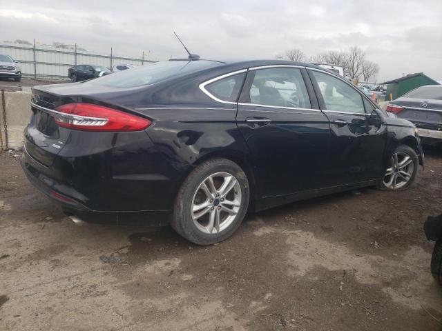 3FA6P0HD3JR211052 - 2018 FORD FUSION SE BLACK photo 3