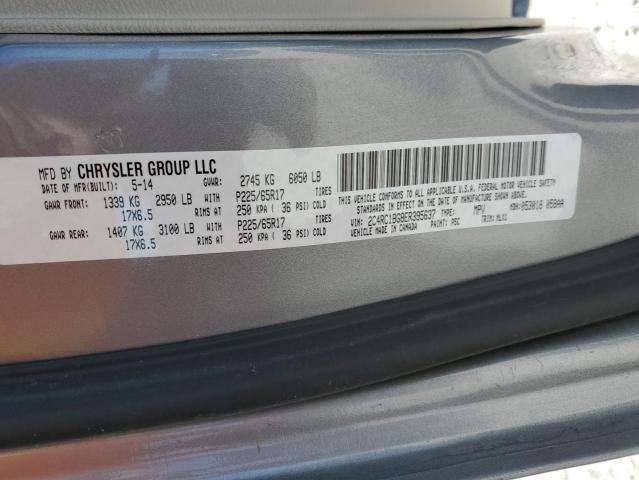 2C4RC1BG8ER395637 - 2014 CHRYSLER TOWN & COU TOURING GRAY photo 13