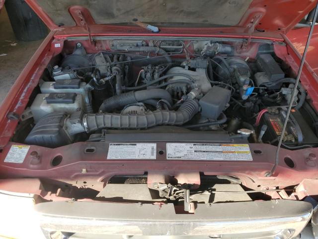 1FTYR10V9YTA66101 - 2000 FORD RANGER BURGUNDY photo 11