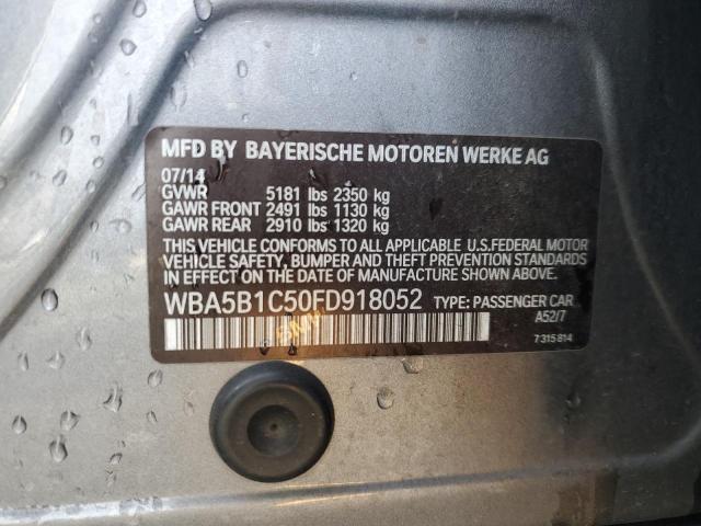 WBA5B1C50FD918052 - 2015 BMW 535 I GRAY photo 12