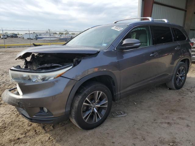 5TDKKRFH0GS157054 - 2016 TOYOTA HIGHLANDER XLE GRAY photo 1