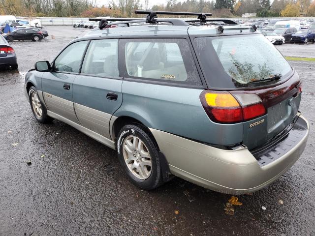 4S3BH665317614248 - 2001 SUBARU LEGACY OUTBACK GREEN photo 2