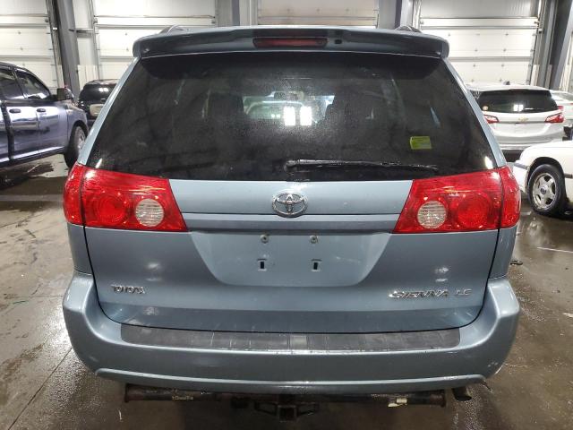 5TDZK23CX7S051466 - 2007 TOYOTA SIENNA CE BLUE photo 6