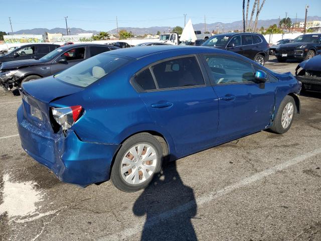 19XFB2F52CE318975 - 2012 HONDA CIVIC LX BLUE photo 3