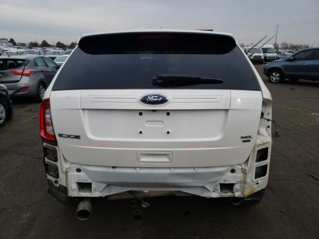 2FMDK4JC0CBA25216 - 2012 FORD EDGE SEL WHITE photo 6