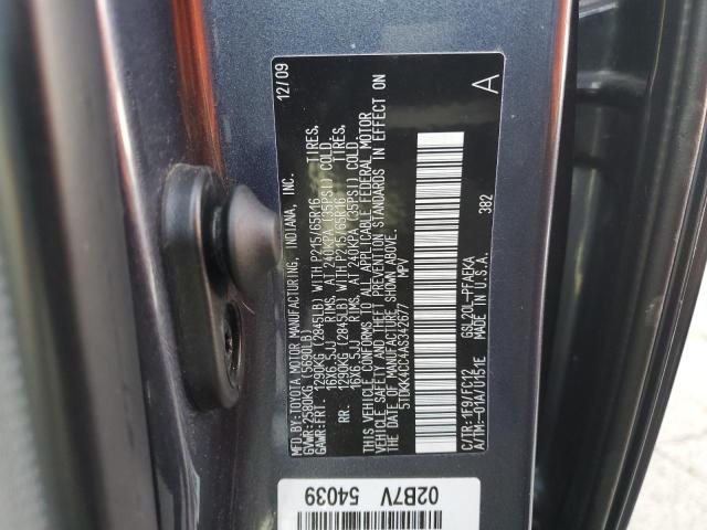 5TDKK4CC4AS342677 - 2010 TOYOTA SIENNA CE GRAY photo 14