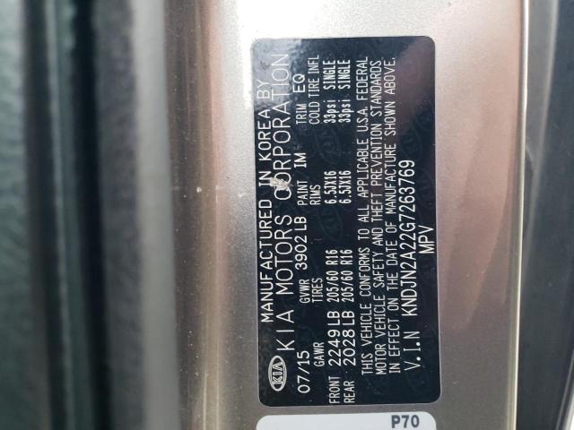 KNDJN2A22G7263769 - 2016 KIA SOUL GRAY photo 12