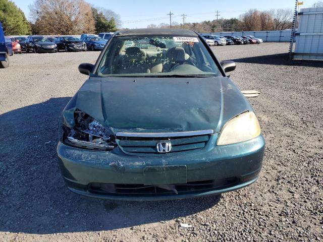 2HGES16572H567802 - 2002 HONDA CIVIC LX GREEN photo 5