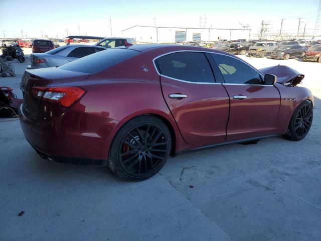 ZAM57RTA0E1125037 - 2014 MASERATI GHIBLI S BURGUNDY photo 3