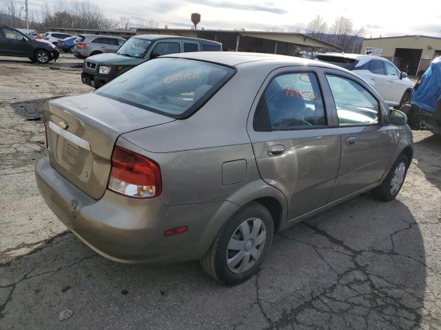 KL1TD52655B483357 - 2005 CHEVROLET AVEO BASE GOLD photo 3