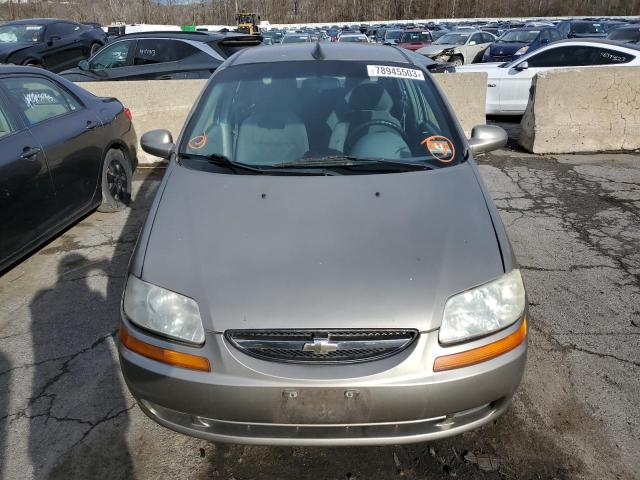 KL1TD52655B483357 - 2005 CHEVROLET AVEO BASE ოქროსფერი ფოტო 5
