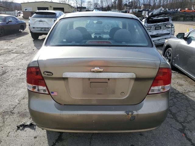 KL1TD52655B483357 - 2005 CHEVROLET AVEO BASE ოქროსფერი ფოტო 6