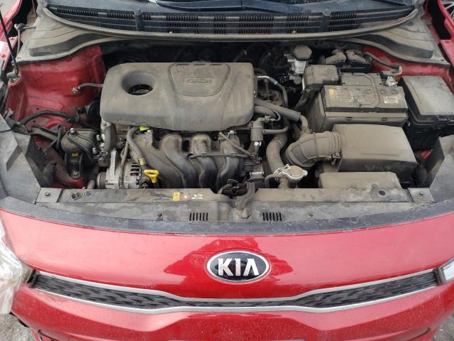 3KPA24AB9KE216297 - 2019 KIA RIO S RED photo 11