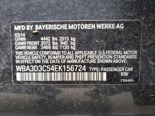 WBA3D3C54EK156724 - 2014 BMW 328 D GRAY photo 12