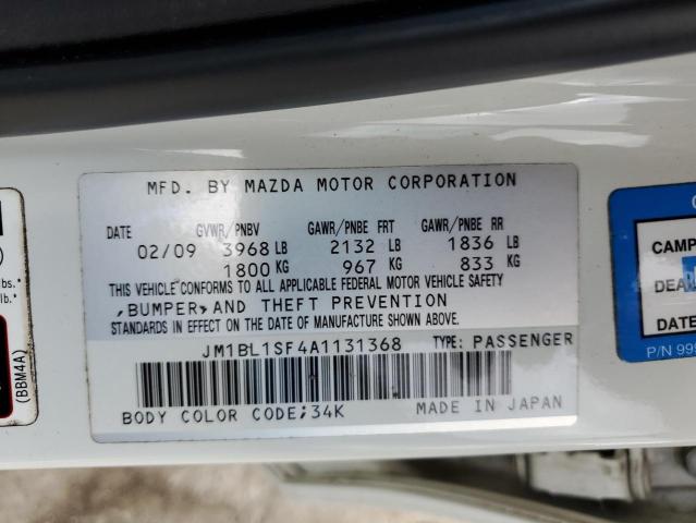 JM1BL1SF4A1131368 - 2010 MAZDA 3 I WHITE photo 12