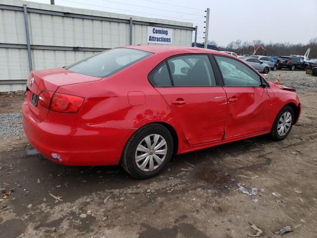 3VW2K7AJ7EM210244 - 2014 VOLKSWAGEN JETTA BASE RED photo 3