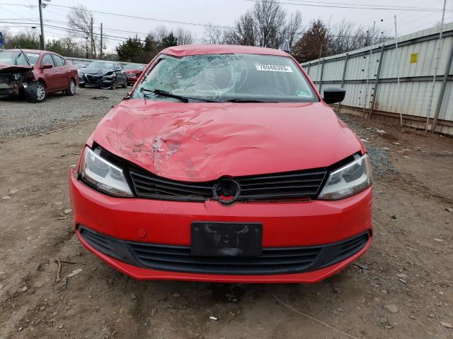 3VW2K7AJ7EM210244 - 2014 VOLKSWAGEN JETTA BASE RED photo 5