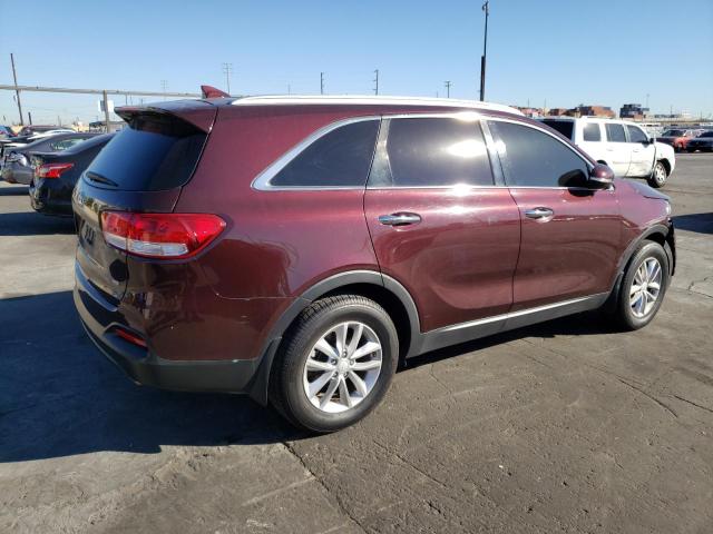 5XYPG4A34JG367926 - 2018 KIA SORENTO LX BURGUNDY photo 3