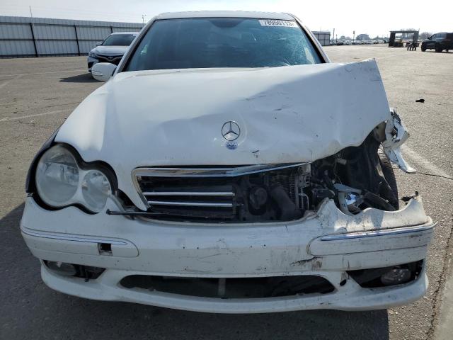 WDBRF52H37F936173 - 2007 MERCEDES-BENZ C 230 WHITE photo 5