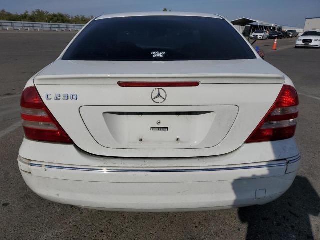 WDBRF52H37F936173 - 2007 MERCEDES-BENZ C 230 WHITE photo 6