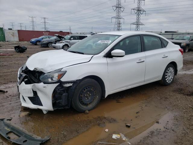 3N1AB7AP0HY399953 - 2017 NISSAN SENTRA S WHITE photo 1