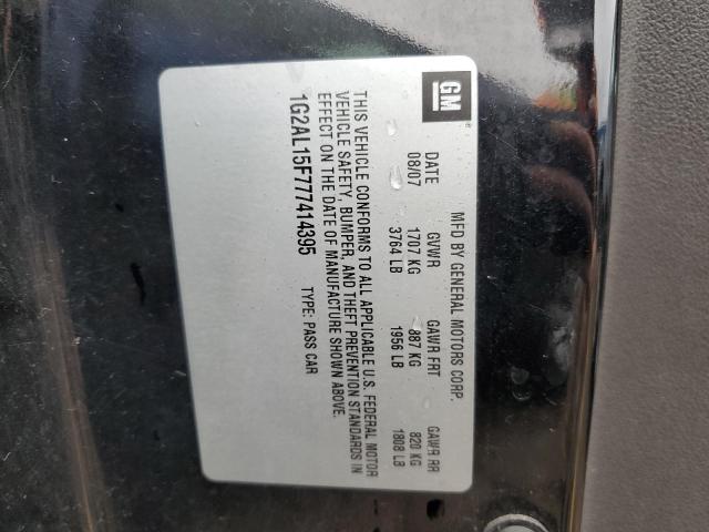 1G2AL15F777414395 - 2007 PONTIAC G5 Siyah fotoğraf 12