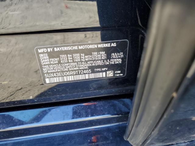 5UX43EU06R9T72465 - 2024 BMW X5 XDRIVE50E Qara foto 12