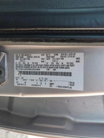 1FMCU0GX6EUE53409 - 2014 FORD ESCAPE SE SILVER photo 13