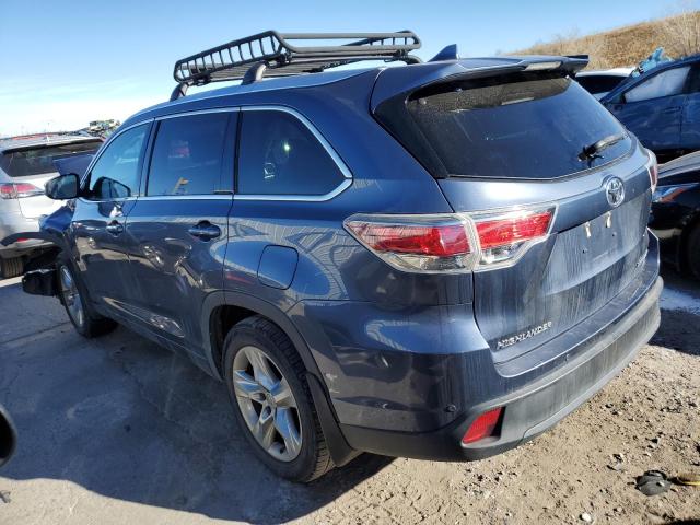 5TDDKRFH1FS099219 - 2015 TOYOTA HIGHLANDER LIMITED BLUE photo 2