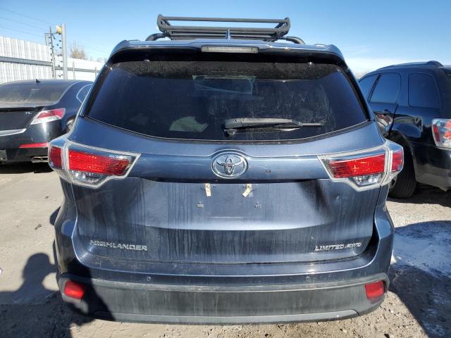 5TDDKRFH1FS099219 - 2015 TOYOTA HIGHLANDER LIMITED BLUE photo 6